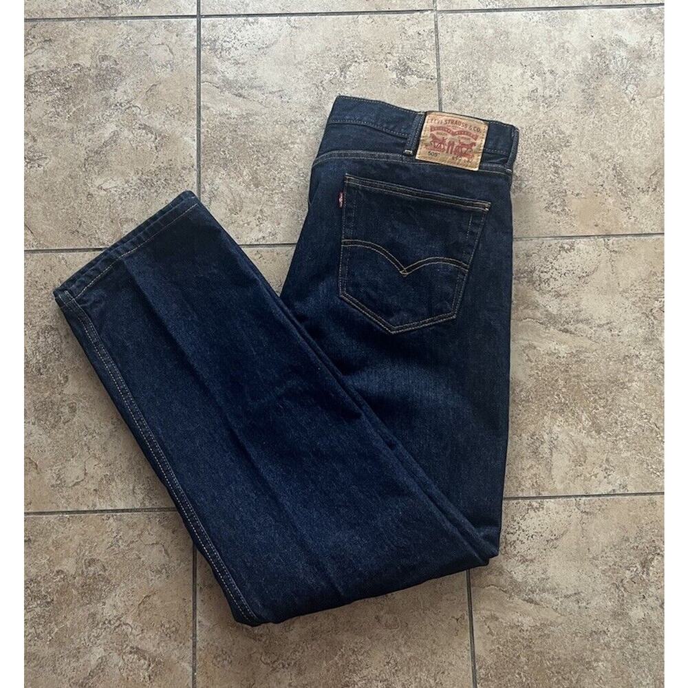 Levis 505 Jeans Mens 40x32 Black Regular Fit Straight Leg Denim Pants